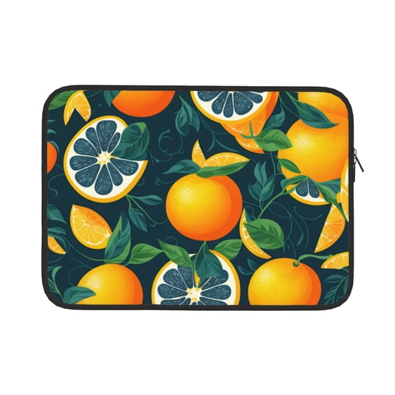 Bingfone Fresh Orange Laptop Sleeve Case 13 Inch, 360° Protective Computer Carrying Bag