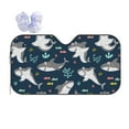 thumbnail image 1 of Bingfone Friendly Smiling Sharks Car Windshield Sun Shade Protector Keep Your Vehicle Cool Sun Shield Visor Cover Foldable For Car Truck Suv-Medium, 1 of 9