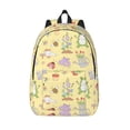thumbnail image 1 of Bingfone Frog Bee Print Canvas College Laptop Backpack, Large Capacity Lightweight College Bookbag Casual Daypack, 1 of 5