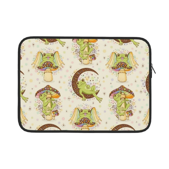 Bingfone Frogs Laptop Sleeve Case 15 Inch, 360° Protective Computer Carrying Bag