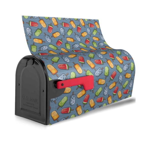 Bingfone Fruit Ice Cream Magnetic Mailbox Cover Standard Size for Garden Yard Outdoor Decorations-25.5x21 in