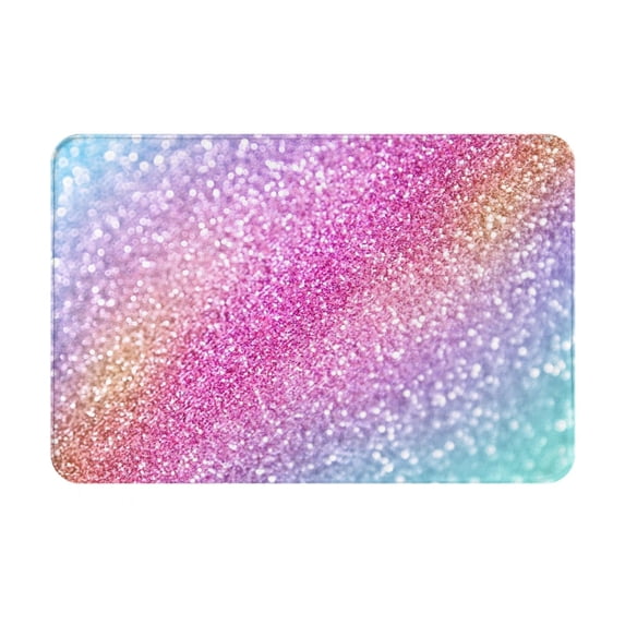 Bingfone Fun Rainbow Pink Door Mat 16"X24" Front Entrance Non-Slip Low Profile Washable For Entryway