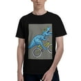 thumbnail image 1 of Bingfone Fun Riding Dinosaur Men'S Loose Fit Short-Sleeve Pocket T-Shirt, 1 of 7