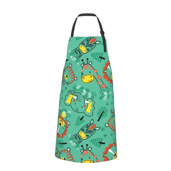Bingfone Funny Animals In Jungle Apron Gifts For Men, Women Professional Grade Chef Apron For Kitchen,Bbq & Grill