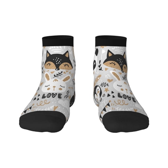 Bingfone Funny Animals Series Design Patterned Men'S Women'S Casual Cotton Socks