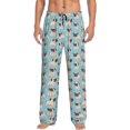 Bingfone Funny Cartoon Pugs Mens All Over Print Sleep Pajama PantsMedium