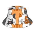 thumbnail image 1 of Bingfone Funny Cats Bucket Hat For Men Women,Packable Reversible Printed Sun Hats,Fisherman Outdoor Travel Hiking Beach Caps, 1 of 9