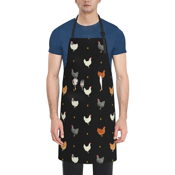 Bingfone Funny Chicken Apron Gifts For Men, Women Professional Grade Chef Apron for Kitchen,BBQ & Grill