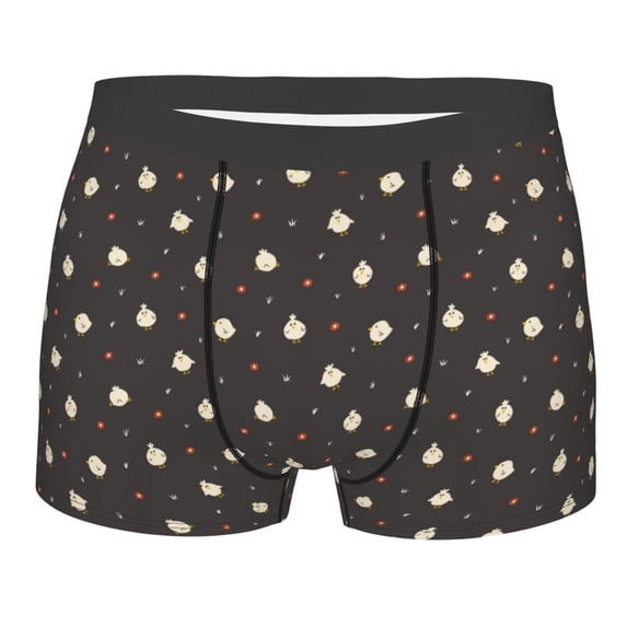 Bingfone Funny Chicken Men's Underwear - Casual Stretch Boxer Briefs-Small