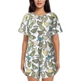 thumbnail image 1 of Bingfone Funny Chicken Print Pajamas Sets for Women Soft Short-Sleeved Pjs with Lounge Shorts Two Piece Sleepwear, 1 of 8