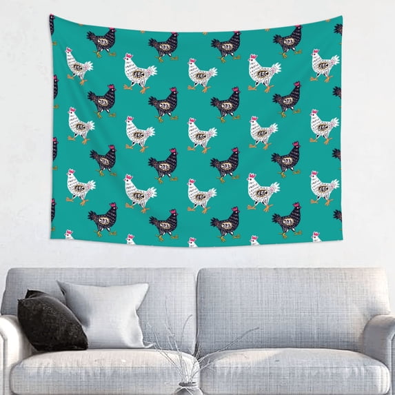 Bingfone Funny Chicken Tapestry Wall Hanging Decor for Living Room Bedroom Dorm Classroom Office Decor 29x37 Inch