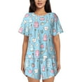 Bingfone Funny Cute Teeth Print Pajamas Sets for Women Soft Short