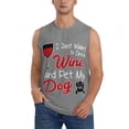 thumbnail image 1 of Bingfone Funny Saying Wine Pattern Men's Tank Tops Workout Sleeveless Tee Shirts Running Beach Tanks for Men-XX-Large, 1 of 8