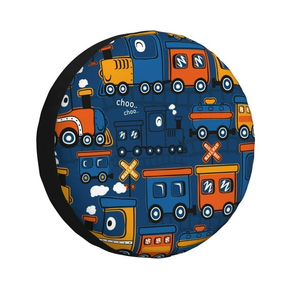Bingfone Funny Steam Train Spare Tire Cover Weatherproof Universal Wheel Protectors For Rv Camper Travel Trailer Suv Truck 17 Inch
