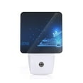 thumbnail image 1 of Bingfone Futuristic Book Knowledge Print Night Lights Plug into Wall,Dusk to Dawn,Bright Nightlight Auto-On/Off, for Adults Kids Room Bedroom Bathroom Hallway Kitchen, 1 of 7