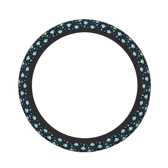 Bingfone Galaxy With Ufo Steering Wheel Cover - Universal 15 Inches Car Steering Wheel Covers Grip Auto Internal Accessories