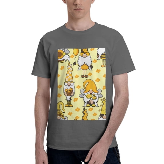 Bingfone Garden Honeybee Gnomes Men'S Loose Fit Short-Sleeve Pocket T-Shirt