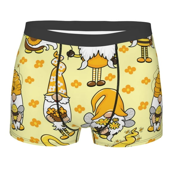 Bingfone Garden Honeybee Gnomes Men'S Underwear - Casual Stretch Boxer Briefs-Small