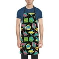 thumbnail image 1 of Bingfone Geometric Dinosaur Apron Gifts For Men, Women Professional Grade Chef Apron for Kitchen,BBQ & Grill, 1 of 8