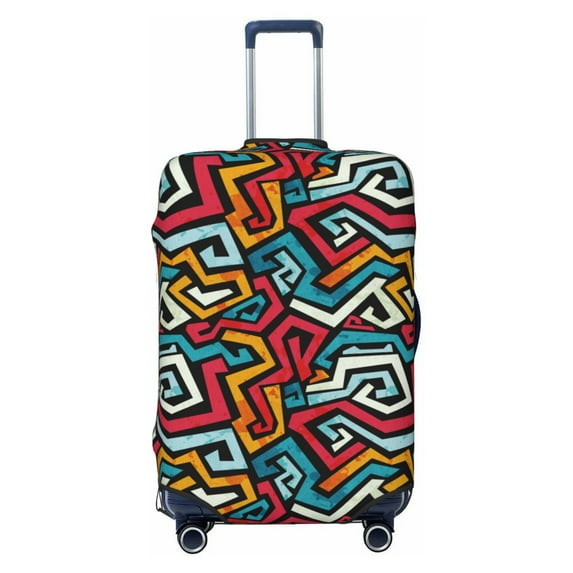 Bingfone Geometry Luggage Cover Washable Suitcase Cover Protector Anti-scratch Suitcase cover Fits 18-32 Inch Luggage