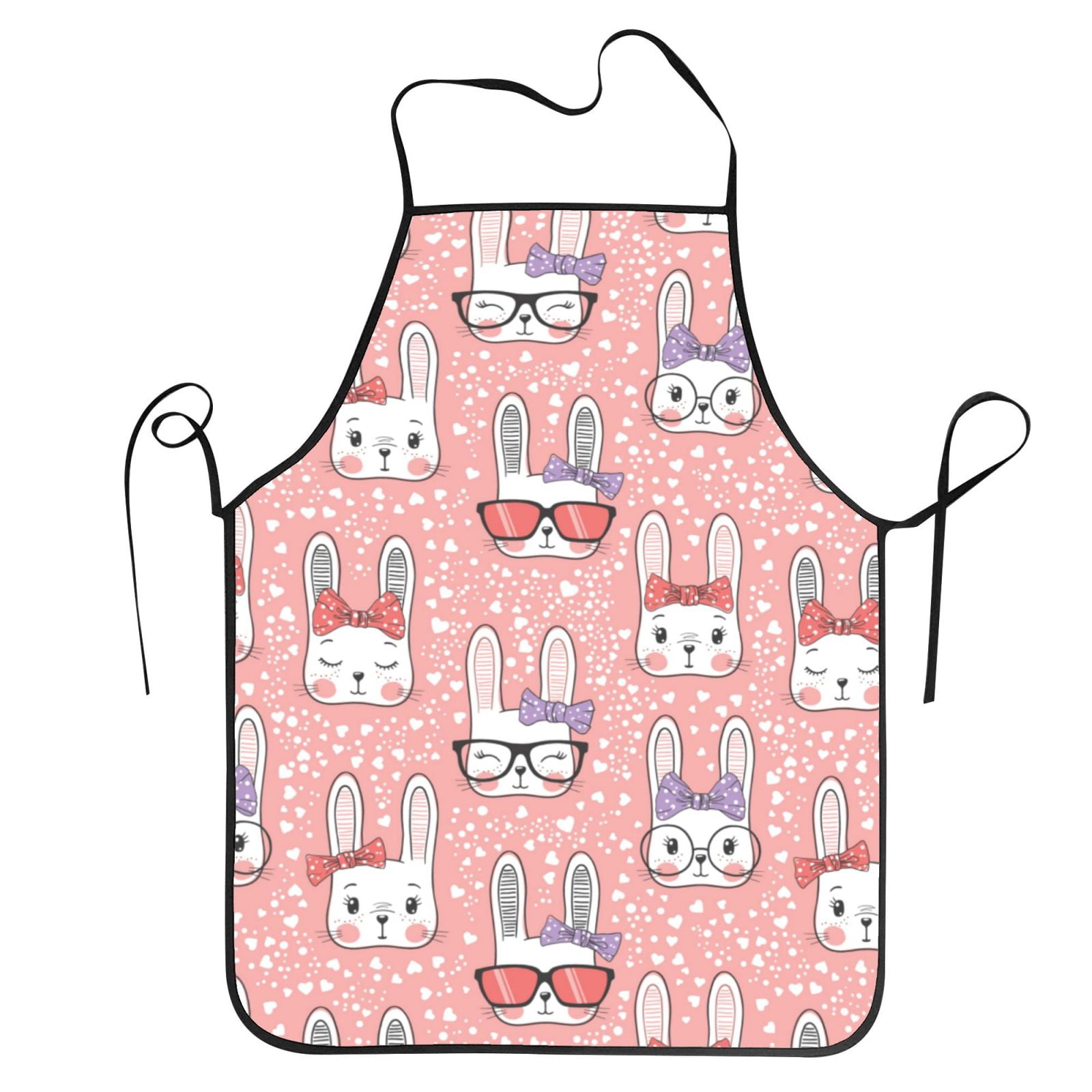 Bingfone Girl Rabbit for Tie-up Apron, Unisex Waterproof and Stain ...