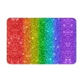 thumbnail image 1 of Bingfone Glitter Rainbow Door Mat 16"X24" Front Entrance Non-Slip Low Profile Washable For Entryway, 1 of 8