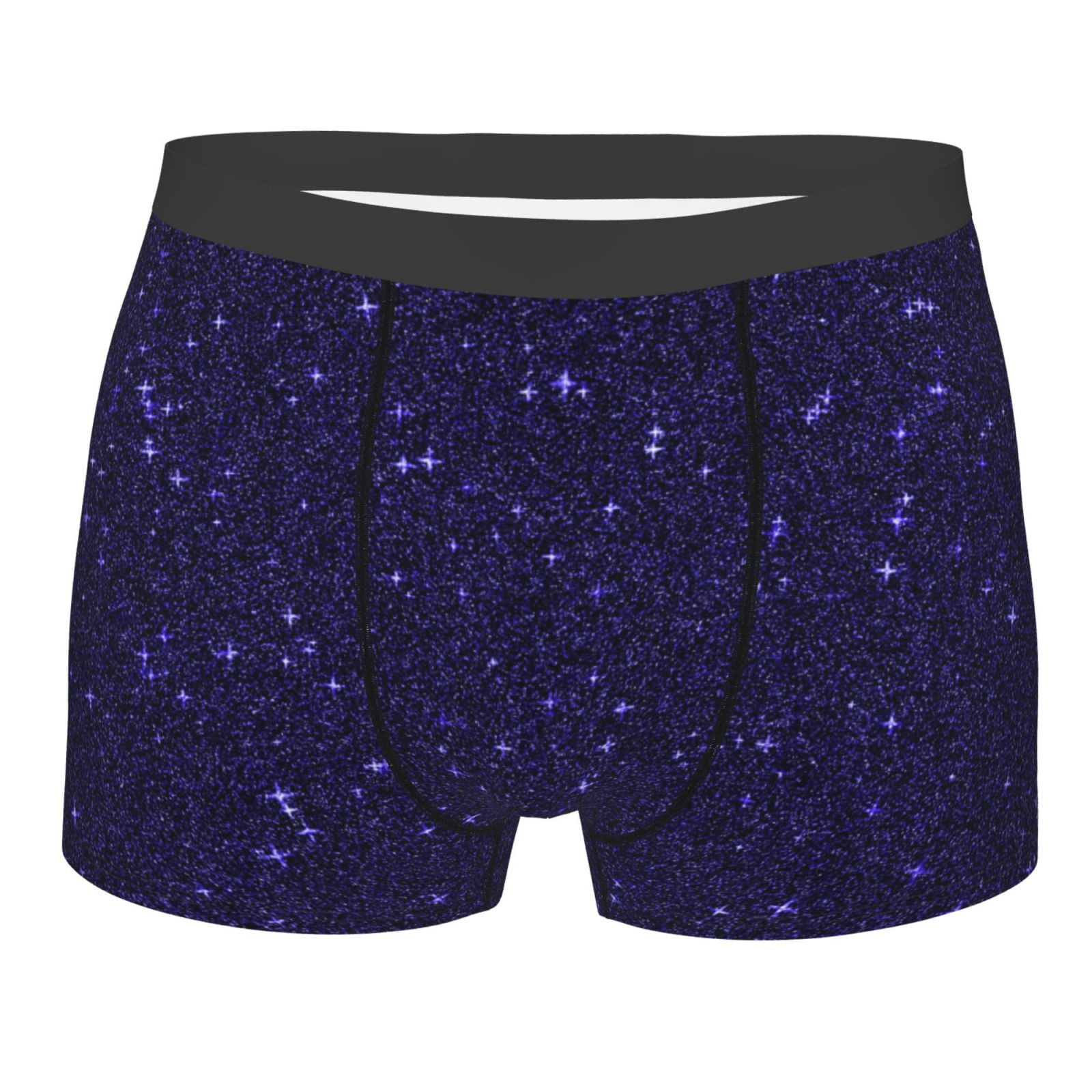 Bingfone Glittering Purple Starfield Men’s Underwear - Casual 