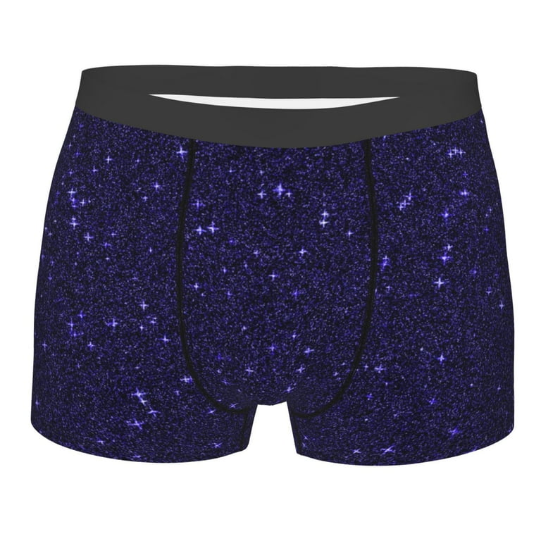 Bingfone Glittering Purple Starfield Men’s Underwear - Casual 