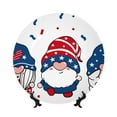 thumbnail image 1 of Bingfone Gnome Independence Day Print Bone China Dinner Decorative Plates,Handmade Ceramic Dinner Plate with Stand for Home Club-6in, 1 of 6