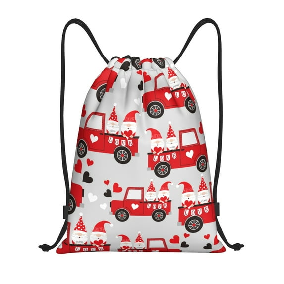 Bingfone Gnomes On The Car Drawstrings Backpacks Bags for Men Women Gym Drawstrings Bag-Medium