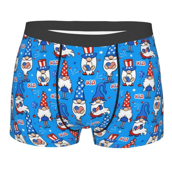 Bingfone Gnomes in USA Men's Underwear - Casual Stretch Boxer Briefs-Small