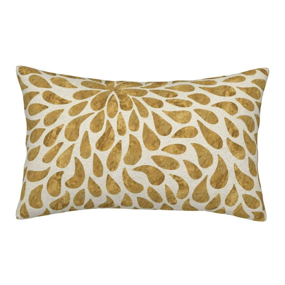 Bingfone Gold Drops Standard Size Pillowcase, Long Staple Pure Cotton Envelope Closure Pillow Cover,16"X24"