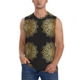 thumbnail image 1 of Bingfone Gold Mandala Pattern Men's Tank Tops Workout Sleeveless Tee Shirts Running Beach Tanks for Men-Large, 1 of 4