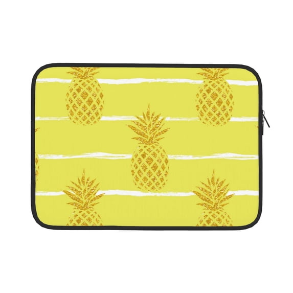 Bingfone Gold Pineapple Laptop Sleeve Case 15 Inch, 360° Protective Computer Carrying Bag