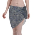 thumbnail image 1 of Bingfone Golden Peonies Women's Sarong Swimsuit Cover Ups Bathing Suit Coverups Chiffon Beach Wrap Skirts, 1 of 7