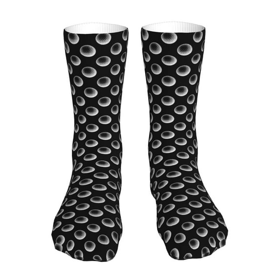 Bingfone Golf Balls Prirnt Women's Men's Fun Pattern and Solid Crew Socks-1 Pair Pack-Cool & Classic Novelty Design Gifts
