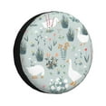 thumbnail image 1 of Bingfone Goose And Doodle Flowers Spare Tire Cover Weatherproof Universal Wheel Protectors For Rv Camper Travel Trailer Suv Truck 15 Inch, 1 of 9