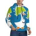 thumbnail image 1 of Bingfone Goose Holding An Umbrella Men'S Drawstring Hoodie Long Sleeve Pocket Sweatshirts-X-Large, 1 of 9