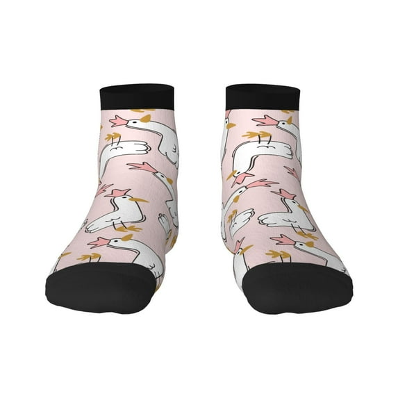 Bingfone Goose Queen Design Patterned Men'S Women'S Casual Cotton Socks