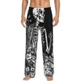 thumbnail image 1 of Bingfone Gothic Skull Floral Art Mens All Over Print Sleep Pajama Pants-XX-Large, 1 of 5