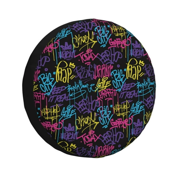 Bingfone Graffiti Art Spare Tire Cover Weatherproof Universal Wheel Protectors for RV Camper Travel Trailer SUV Truck-17 inch