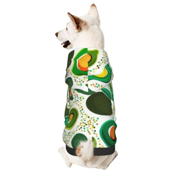Bingfone Green Avocado Dog Clothes Hoodie, Pet Winter Coat,Puppy Sweatshirts For Small Dogs Boy Girl,Suitable For All Breeds-Medium