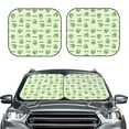 thumbnail image 1 of Bingfone Green Avocado Print 2-Piece Sun Shade Front Windshield - Foldable Car Front Window Sunshades For Most Sedans Suv Truck - Small, 1 of 7