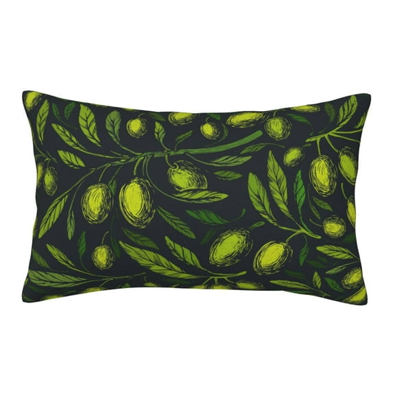 Bingfone Green Branch Olive Standard Size Pillowcase, Long Staple Pure Cotton Envelope Closure Pillow Cover,20"X30"