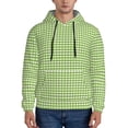 thumbnail image 1 of Bingfone Green Gingham Men'S Drawstring Hoodie Long Sleeve Pocket Sweatshirts-4x-Large, 1 of 9