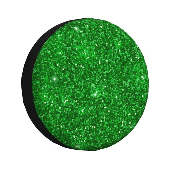 Bingfone Green Glitter Spare Tire Cover Weatherproof Universal Wheel Protectors For Rv Camper Travel Trailer Suv Truck 16 Inch