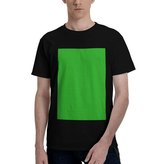 Bingfone Green Men'S Loose Fit Short-Sleeve Pocket T-Shirt