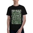 thumbnail image 1 of Bingfone Green Snakeskin Men'S Loose Fit Short-Sleeve Pocket T-Shirt, 1 of 7