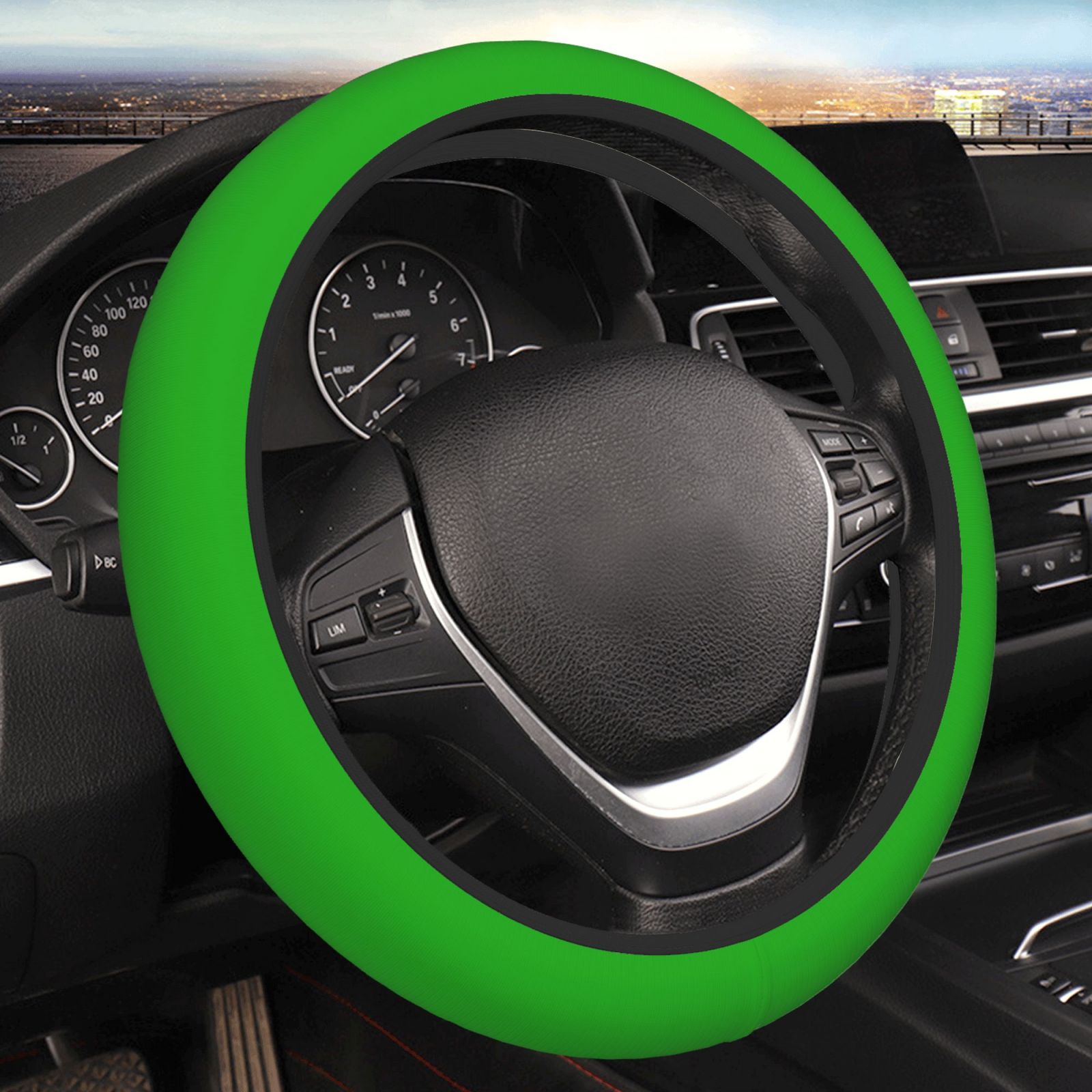 Bingfone Green Steering Wheel Cover Universal 15 Inches Car Steering Wheel Covers Grip Auto