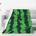 thumbnail image 1 of Bingfone Green Stripes Of Watermelon Print Flannel Fleece Blanket Throw Blanket for Bed,Sofa,Couch,Travel,Camping(40"x30" ), 1 of 8